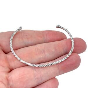 Vintage Sterling Silver 925 | Southwestern | Twisted Wire Cuff Bracelet | 6.25"